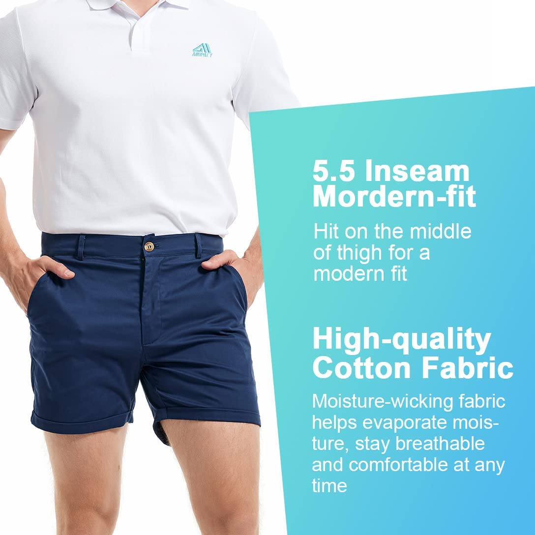 Shorts Chino Slim - Męskie letnie, dopasowane spodenki męskie AIMPACT
