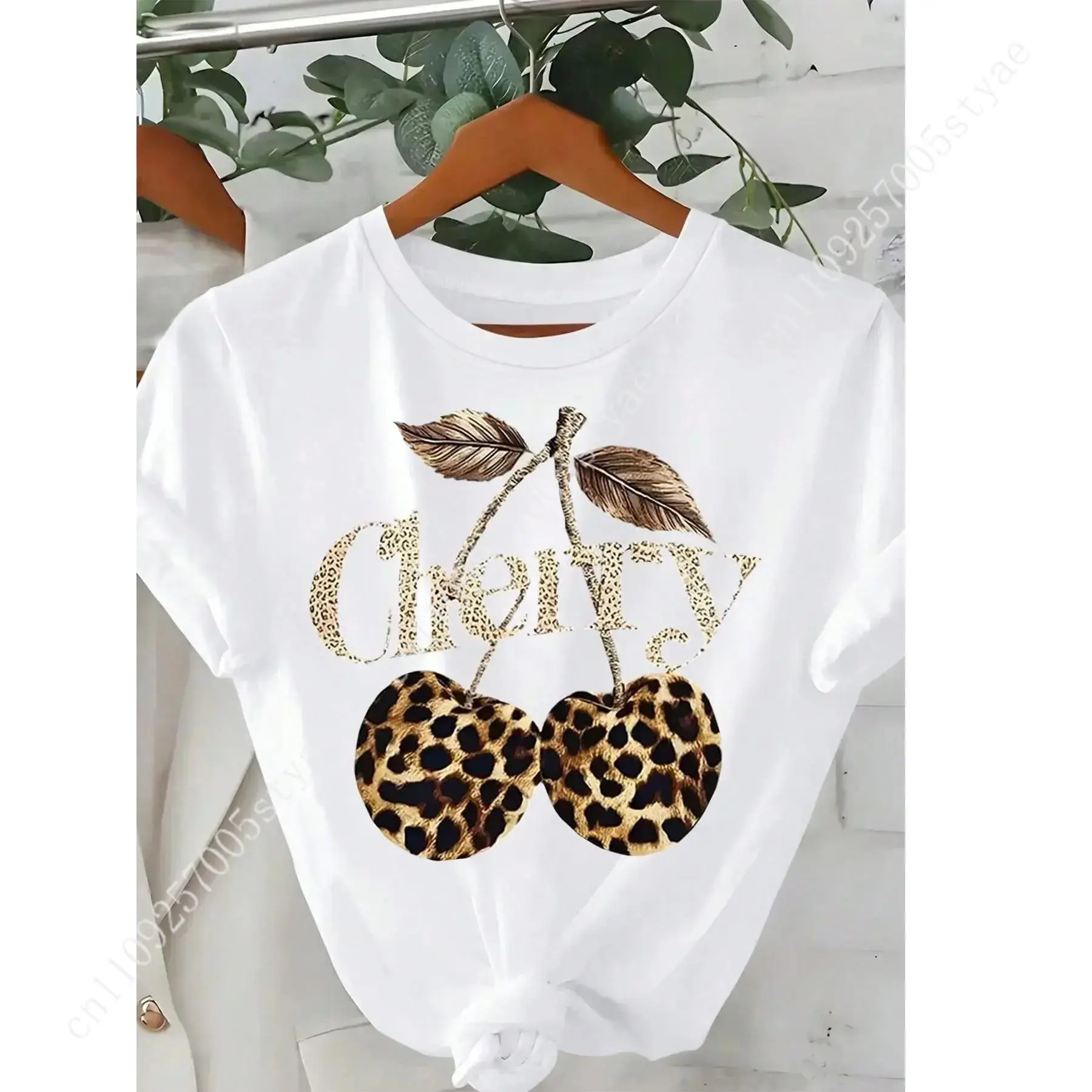 Tee Graphic Print - Damska koszulka z okrągłym dekoltem i