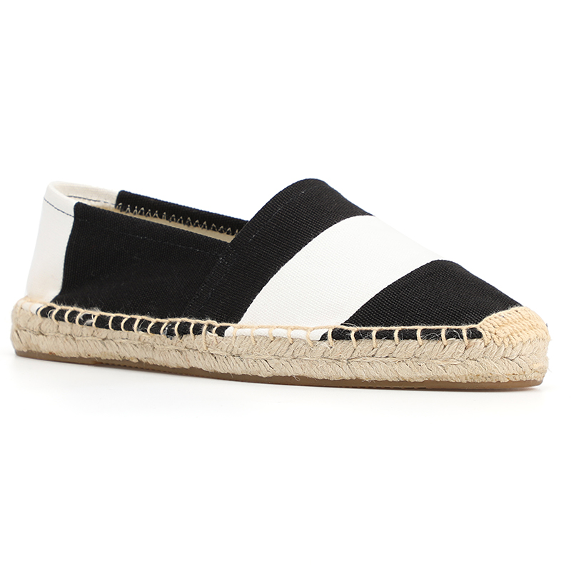 Espadrille Slip On - Płócienne Espadryle Damskie, Wygodne Baleriny, Wsuwane