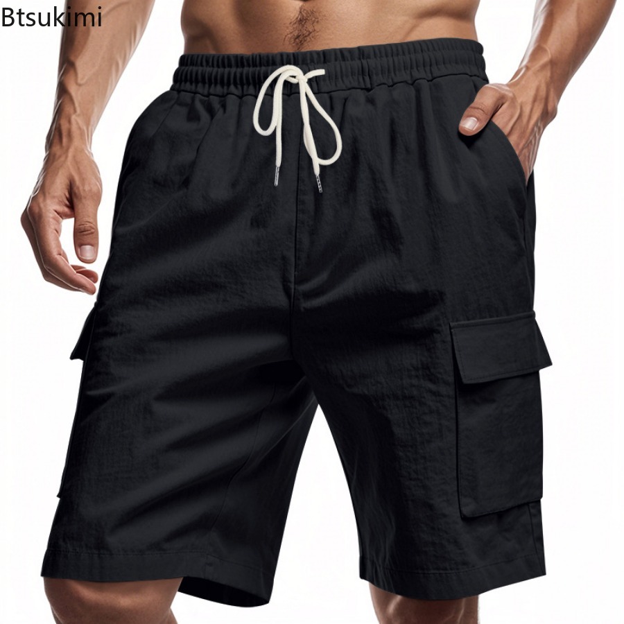 Nowe 2025 męskie szorty Cargo  – Short Linen Drawstring recenzja i cena