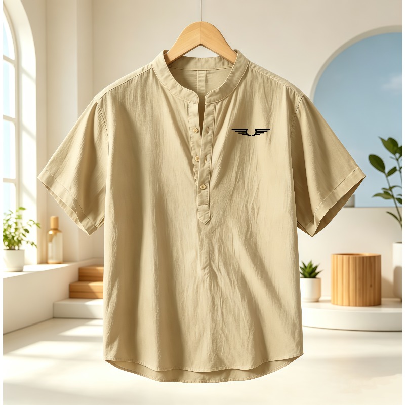 Męska koszula z krótkim rękawe – Linen Shirt Breathable recenzja i cena