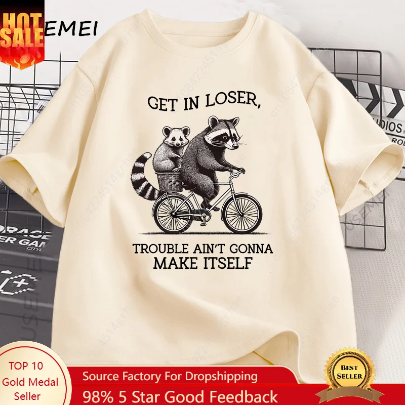 Koszulka Get in Loser T Shirt  – Tee Graphic Print recenzja i cena