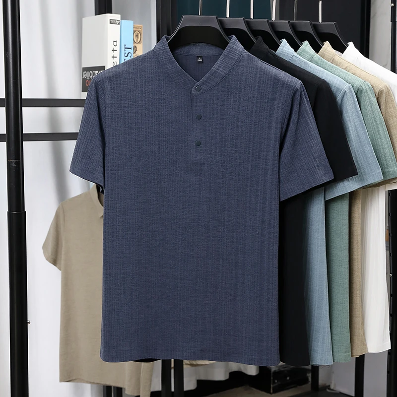 Męskie koszule z krótkim rękaw – Linen Shirt Breathable recenzja i cena