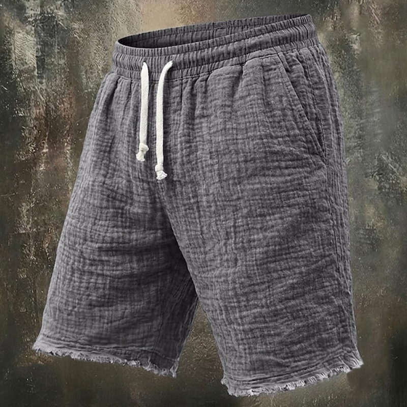 Modne, podarte lniane szorty m – Short Linen Drawstring recenzja i cena